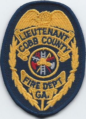 cobb county fd lieutenant - hat patch ( GA )
