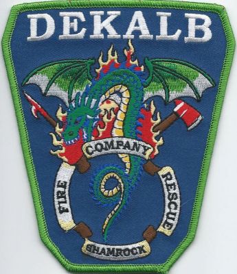 dekalb county fire rescue co. 9 ( GA ) 
north druid hills - decatur . NOTE : this patch was never actually worn . it was an image previously used only on T-shirts , but is a cool patch nonetheless.
