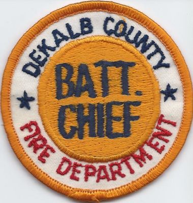 dekalb county fd - battalion chief - hat patch ( GA ) 
