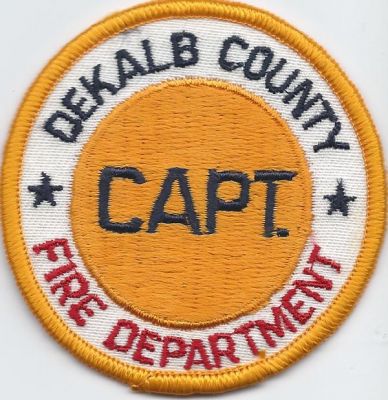 dekalb county fd - captain - hat patch ( GA )
