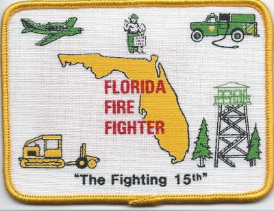 florida forestry firefighter - the fighting 15th district ( FL )
Myakka River District - FL Div. of Forestry - field unit 15 .  Covers Manatee , Desoto , Hardee , Charlotte counties of Florida .  
