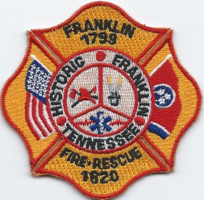 franklin fire rescue - hat patch ( TN )
