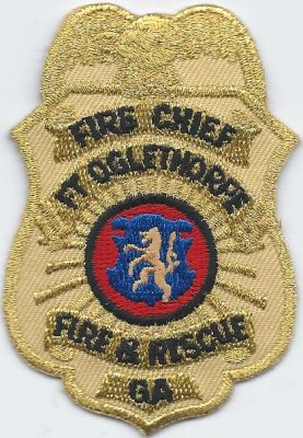 fort oglethorpe fire rescue - fire chief  hat patch - catoosa co. ( GA )
