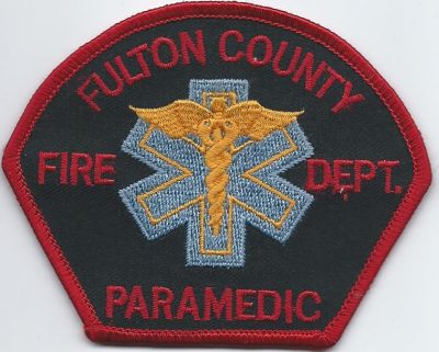 fulton county fd - paramedic - hat patch ( GA )
