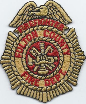 fulton county fd firefighter - hat patch ( GA )
