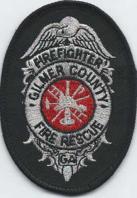 gilmer county fire rescue - firefighter - hat patch ( GA )
