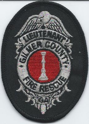 gilmer county fire rescue - lieutenant - hat patch ( GA )
