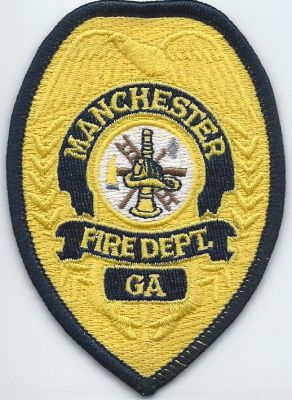 manchester fire dept - hat patch ( GA ) V-1
