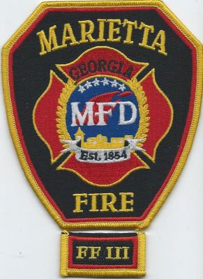 marietta fire dept - firefighter III tab - cobb co. ( GA )
