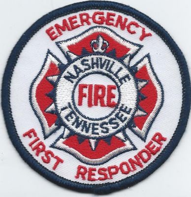nashville fd - first responder - hat patch ( TN )
