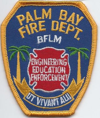 palm bay fire dept - hat patch - brevard co. ( FL ) V-2
