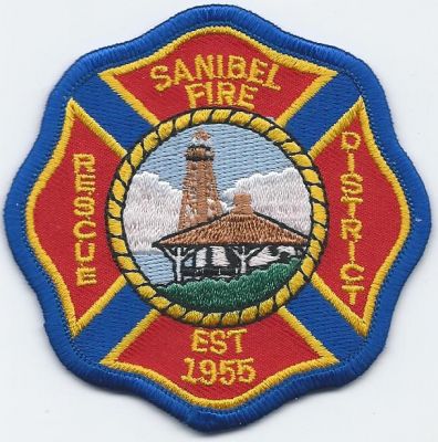 sanibel fire rescue - hat patch - lee county ( FL ) V-3 CURRENT
