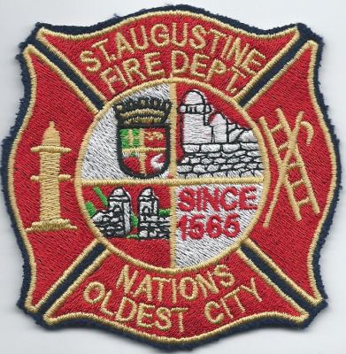 st. augustine fire dept. " shirt patch "  - st. johns county ( FL )
