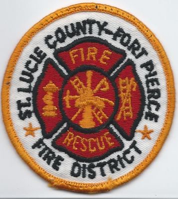 st. lucie county - ft. pierce fire dist - hat patch ( FL )
