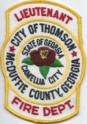 thomson fd - lieutenant - mc duffie county ( GA ) 
