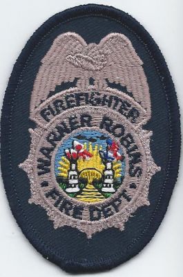warner robins firefighter - hat patch - houston county ( GA )
