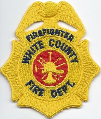 white county firefighter hat patch - ( GA ) V-1
